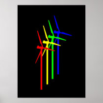 Windmill Night Poster
