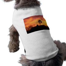 Windmill sunset doggie t-shirt