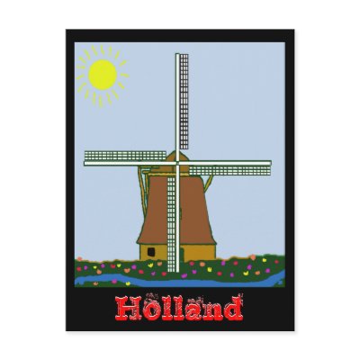 windmillsntulips, Holland, Holland Post Card by jenniekurono