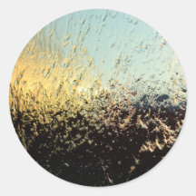 Window colour abstract texture round sticker