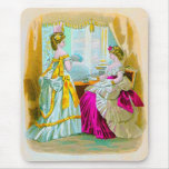 Window Fashion Plate Mousepad Vintage Pink