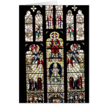 Window in Worcester Cathedral, 15th century Cards