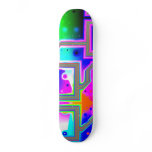 Window into the Universe– Magenta & Cyan Intersect skateboards