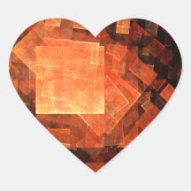 Window Light Abstract Art Heart Sticker