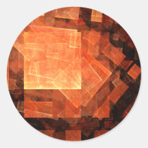 Window Light Abstract Art Round Sticker