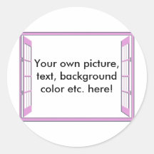 Window of Opportunity Round Stickers
