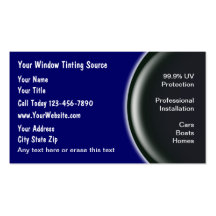Window Tinting Business Cards