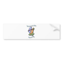 Windsurf Naked blue Bumper Stickers