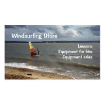 Windsurfing business business card template