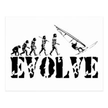 Windsurfing Windsurf Evolution Sport Art Post Cards