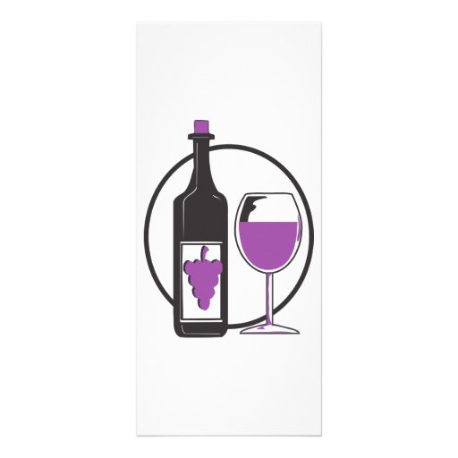Wine A little/Red Rack Card Design