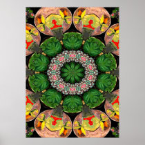 Wine and Artichokes on Table,Abstract Print