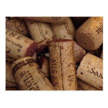 wine and champaign corks post cards