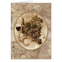 Wine and Cheese Greeting Card