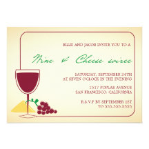 Wine and Cheese Soiree-party invitations