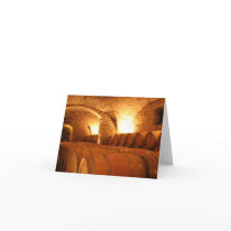 Wine Barrel Greeting Card