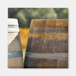 Wine Barrels in Autumn Grape Vineyard Fridge Magnet