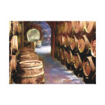 Wine Barrels in the Wine Cellar Gallery Wrap Canvas