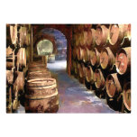 Wine Barrels in the Wine Cellar Custom Invitation