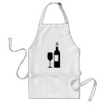 Wine bottle glass aprons