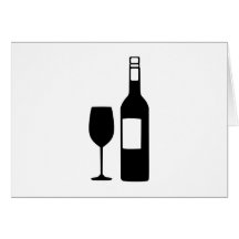 Wine bottle glass cards