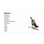 Wine Bottle Heels Pearls and Stars Business Card