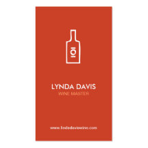 WINE BOTTLE LOGO (RUST) Business Card