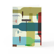 Wine bottle themed greeting card