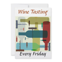 Wine bottle themed invitation
