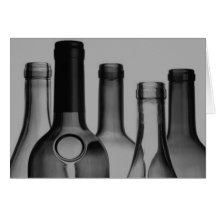 Wine Bottles Greeting Cards