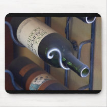 Wine Bottles In A Rack Mouse Mat