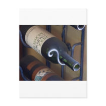 Wine Bottles In A Rack Post Cards