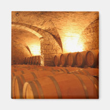 Wine Cellar Barrels Fridge Magnets