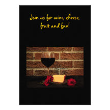 Wine & Cheese Party Personalized Announcements