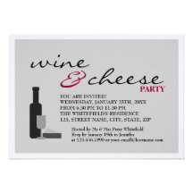 Wine & Cheese Party Personalized Invitation
