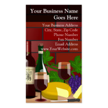 Wine Cheese Table Scene Business Card Templates