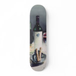 "Wine & Cigars" Still Life Watercolor skateboards