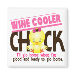 Wine Cooler Chick Fridge Magnet