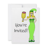 Wine Elf "Drink & Be Merry" invitations