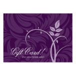 Wine Gift Card Certificate Leaf Swirl Purple Vine business cards