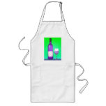 wine glass and bottle : stained glass aprons