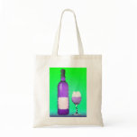 wine glass and bottle : stained glass bags
