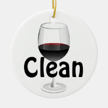 Wine Glass "Clean/Dirty" Ornament