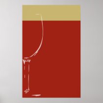 Wine glass poster