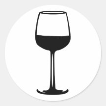 Wine glass stickers