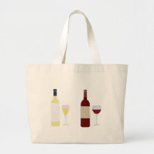 Wine Glasses And Bottles - Coloured Imprint Stenci Canvas Bags
