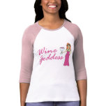 Wine Goddess Pink Ribbon Breast Cancer Awareness t-shirts