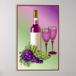 Wine & Grapes Toast Print