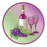 Wine & Grapes Toast stickers