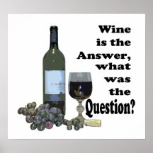 Wine is the answer, what was the Question? Gifts Poster